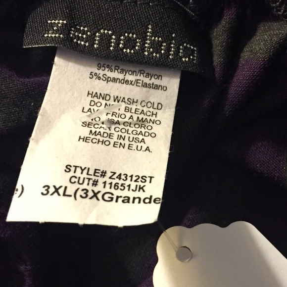 🆕 Striped high low faux wrap plus size pull on stretchy purple gray skirt - Picture 4 of 7